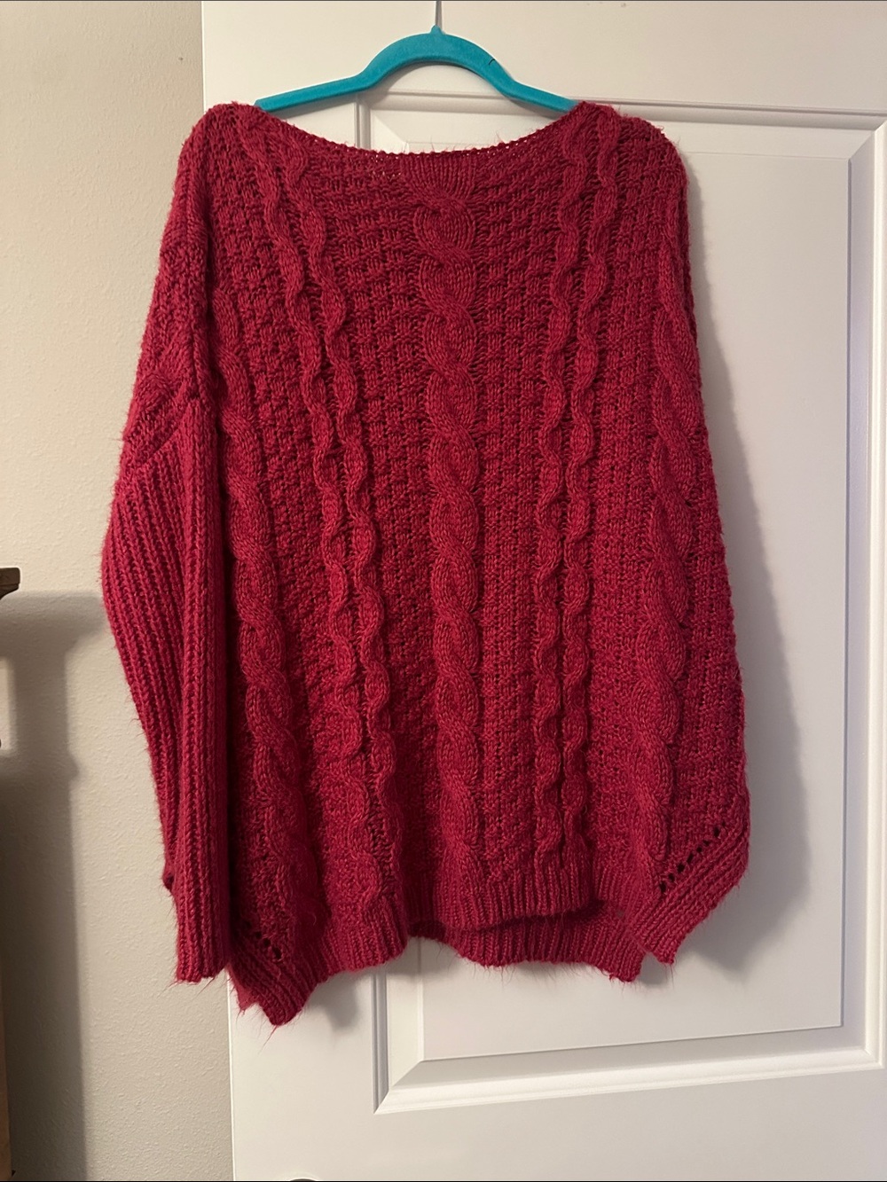 Pink Lily Chunky Cable Knit Sweater - Berry Pink - Picture 2 of 5